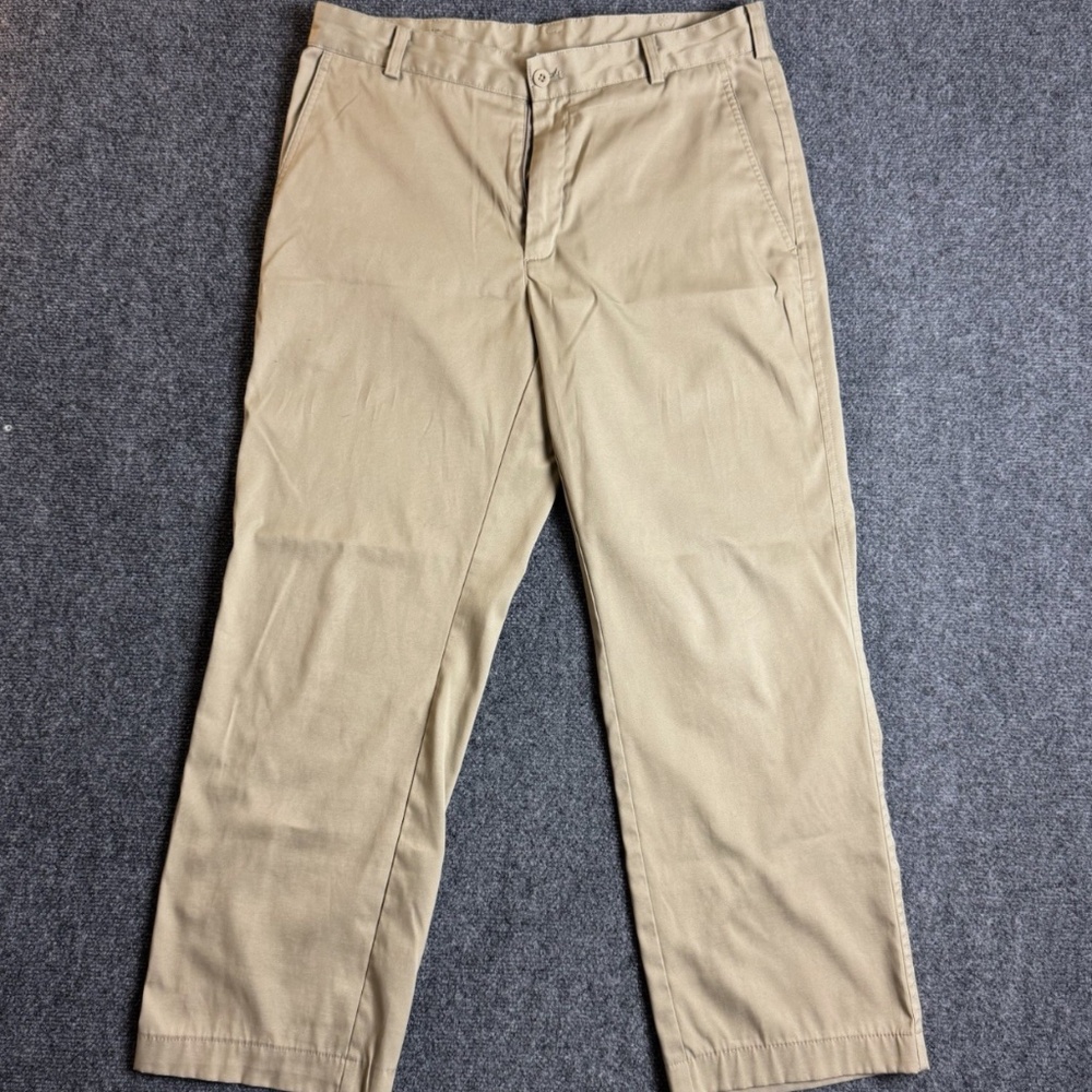 Nike Dri-Fit Pants Mens 32x27 Khaki Golf Performance Chino Stretch Tailored